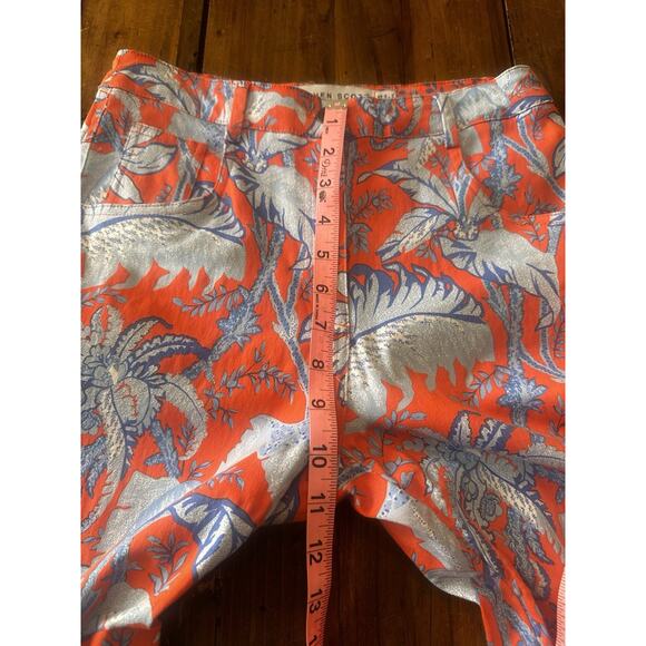 Gretchen Scott Size XS Gripeless Pants Jeans Floral Straight Leg Preppy Resort - Picture 10 of 13